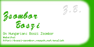 zsombor boszi business card